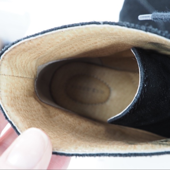 Lands End 7 black suede lace-up booties - Picture 3 of 10